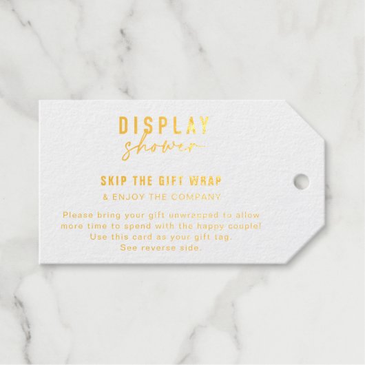 Display Douche Inserts & Gift Labels met Folie (Voorkant (horizontaal))