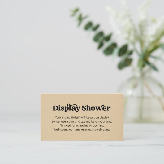 Display douche uitnodiging invoegen informatiekaartje (Staand voorkant)