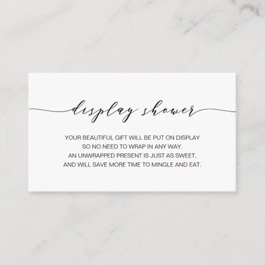 Display Shower-Baby-invoegkaart Informatiekaartje (Voorkant)