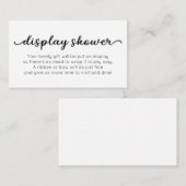 Display Shower-insteekkaart voor Baby shower Informatiekaartje (Voorkant / Achterkant)