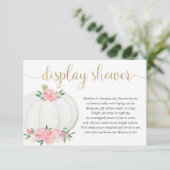 Display shower Pompoen roze gouden meisje baby sho Informatiekaartje (Staand voorkant)