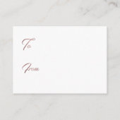 Display Shower Roos Gold Script-Label invoegen Informatiekaartje (Achterkant)