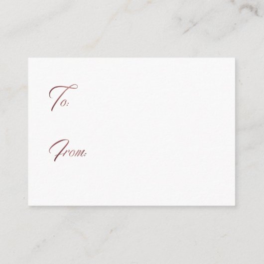 Display Shower Roos Gold Script-Label invoegen Informatiekaartje (Achterkant)