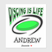 Disposition, c'est vie | Sticker de golf de disque (Feuille)