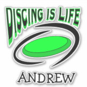 Disposition, c'est vie | Sticker de golf de disque (Devant)
