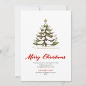 Disposition de carte de vœux de Noël arbre unique (Devant)