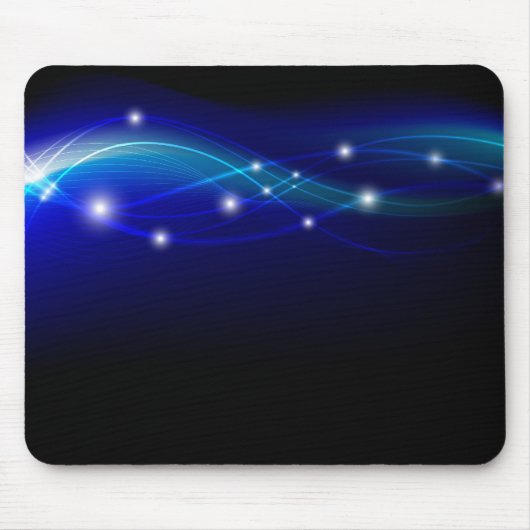 Disposition futuriste bleue de tapis de souris (Devant)