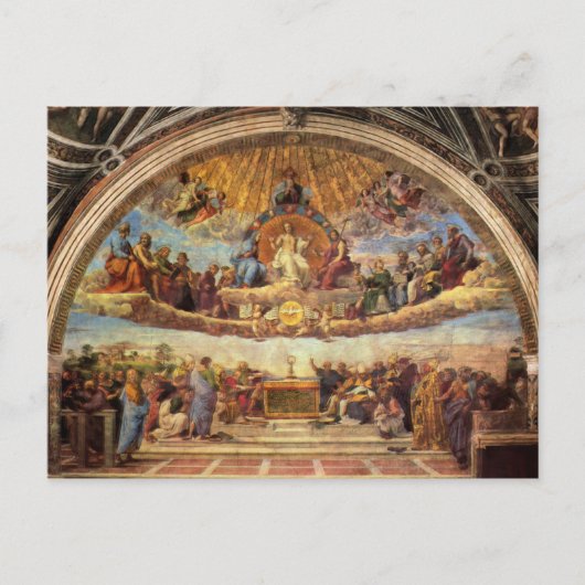 Disputatie van de eucharist briefkaart (Voorkant)