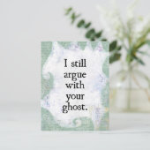 Dispute avec votre carte postale fantôme (Debout devant)