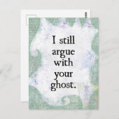 Disputer avec votre carte postale fantôme (Devant / Derrière)