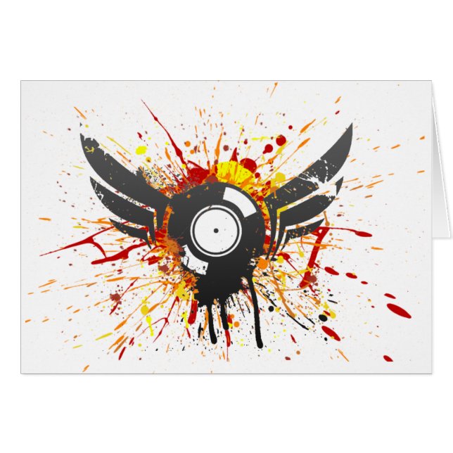 Disque de graffiti de vol - vinyle audio du DJ de (Devant horizontal)