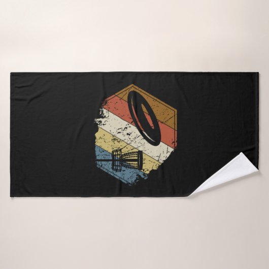 Disque Golf Panier Rétro (Serviette de bain)