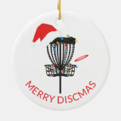 Disque Golf Santa Hat Noël Ornement en céramique (Dos)