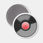 Disque vinyle L.P. Magnet rétro (Recto/Verso)