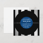 Disque vinyle rétro - Cartes d'invitation pour ent (Devant / Derrière)