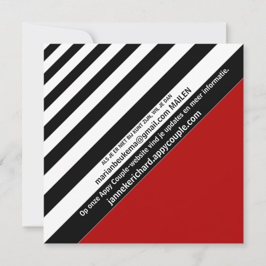 Disque Vinyle Rétro | Faire-Part de Mariage Modern (Dos)