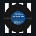 Disque vinyle rétro Invitations de fête d'annivers<br><div class="desc">Une façon nouvelle et unique d'envoyer vos invitations à une fête d'anniversaire ! Tout le texte par défaut peut être entièrement personnalisé avec vos propres formulations, et vous pouvez également modifier les polices, les tailles et les couleurs du texte. Cette invitation peut également être personnalisée pour s'adapter à toute autre...</div>
