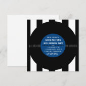 Disque vinyle rétro Invitations pour une fête d'an (Devant / Derrière)