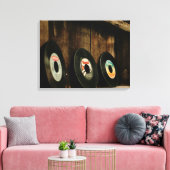 Disques vinyles rétro sur toile (Insitu(Salon))