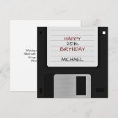 Disquette amusante Retro 80s Carte Anniversaire (Devant / Derrière)