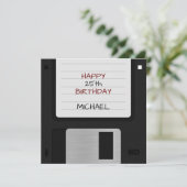 Disquette amusante Retro 80s Carte Anniversaire (Debout devant)