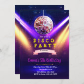 Disro-disco-dansuitnodiging Kaart (Voorkant / Achterkant)