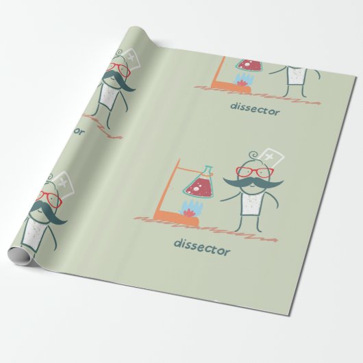 Dissectoraal wetenschapswerkdocument cadeaupapier (Uitgerold)