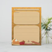 Dissert pie thema oranje recept pagina (Staand voorkant)