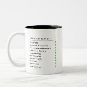 Dissertatie to-do lijst mok (Links)