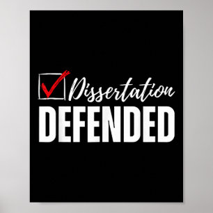 Dissertatie verdedigd PhD Afstuderen Funny Doctora Poster