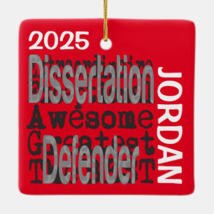 Dissertatie Verdediger Extraordinaire Aangepast Keramisch Ornament