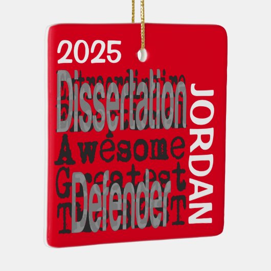 Dissertation Defender Extraordinaire CUSTOM Keramisch Ornament (Rechts)