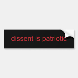 Dissidentie is patriottisch - Bumpersticker rood /