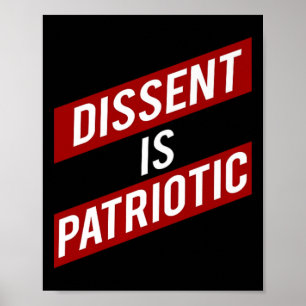 Dissidentie is patriottische politieke memepremie poster