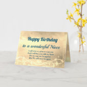 Distance Bonne carte niece anniversaire (Fleur jaune)