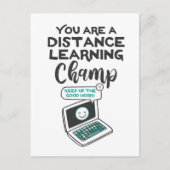 Distance Learning Student Encouragement Carte post (Devant)