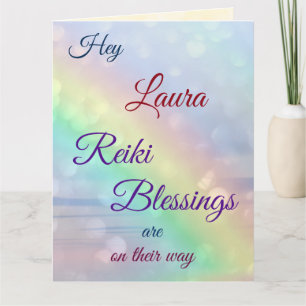 Distance Reiki krijgt een goede groet Kaart