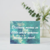 Distance signifie si peu de carte postale (Debout devant)