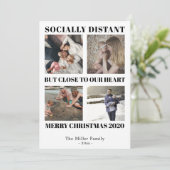 Distance sociale Joyeux Noël 2020 carte photo (Debout devant)