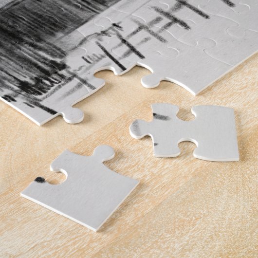 Distant Barn Sketch II Legpuzzel (Zijkant)