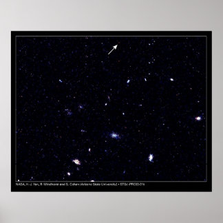 Distant Galaxies Hubble Telescope Poster