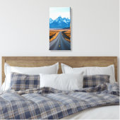 Distant Mountain Peaks Canvas Afdruk (Insitu (Slaapkamer))