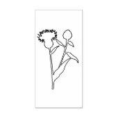 Distel en Klaver Herfst Rubber Stamp Rubberstempel (Afrduk)