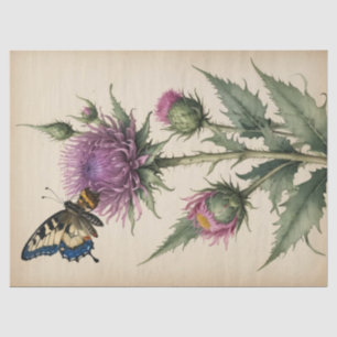 Distel en Vlinder Print Tissuepapier