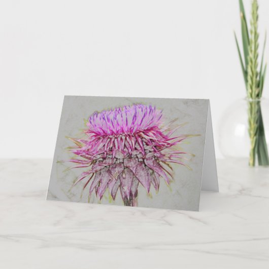 Distel Feestdagen Kaart (Voorkant)