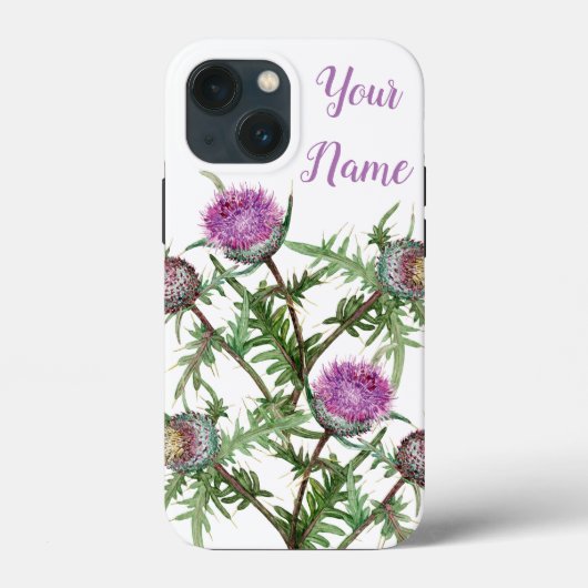 Distel paarse bloemen Case-Mate iPhone case (Achterkant)
