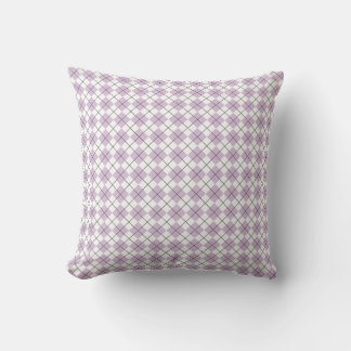 Distel Paarse en witte geruite Argyle Patroon Kussen