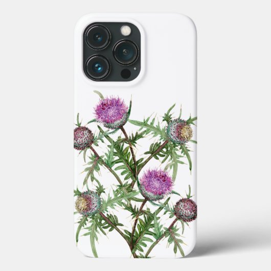 Distel violette bloemen Case-Mate iPhone case (Achterkant)