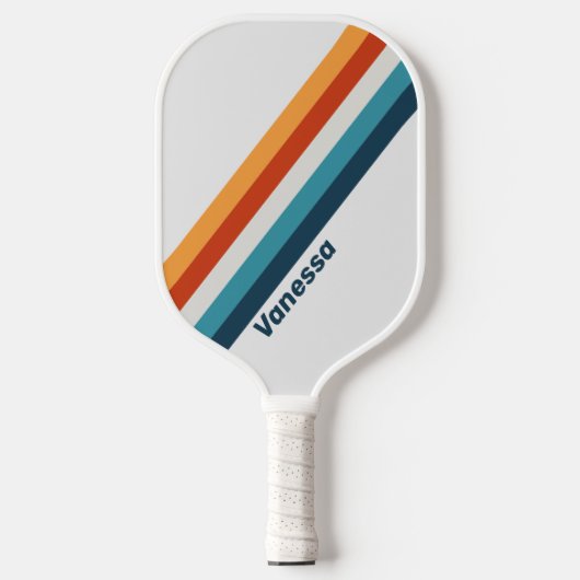 distelstrepen met naam pickleball paddle (Voorkant)