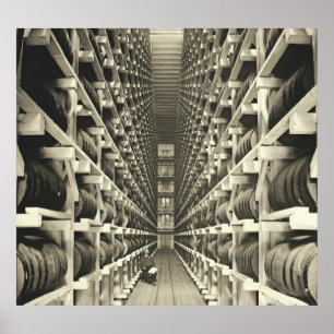 Distillerie Barrel Racks 1905 Poster